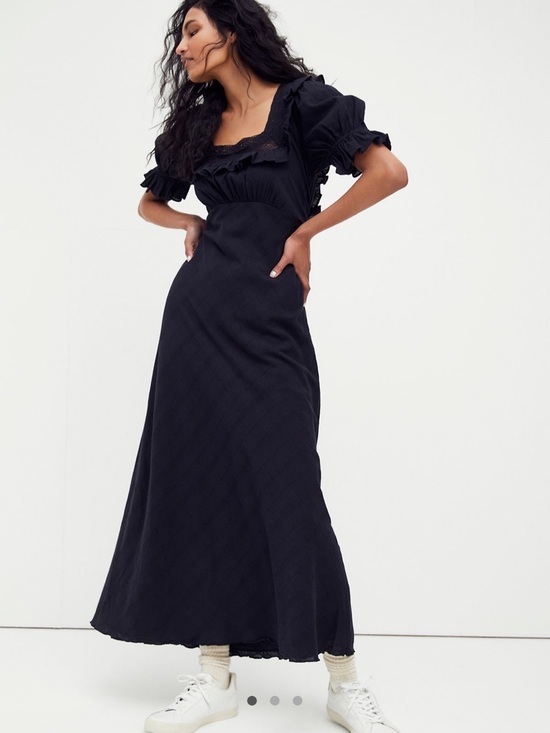 Free People Dresses & Skirts - Free People Now and Forever Midi Dress Black size Small